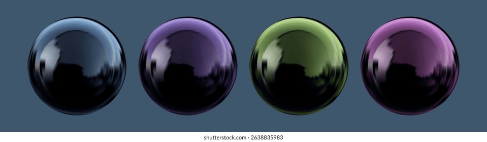 Realistic glossy  rainbow ball.Abstract 3D light bubble with glare.Geometric abstract  iridescent liquid shape.