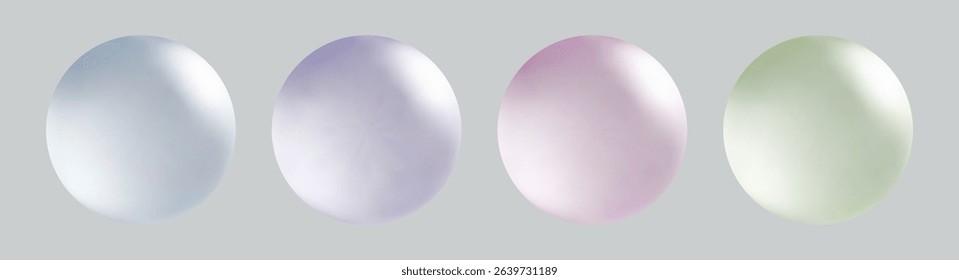 Realistic glossy  rainbow ball.Abstract 3D light bubble with glare.Geometric abstract  iridescent liquid shape.