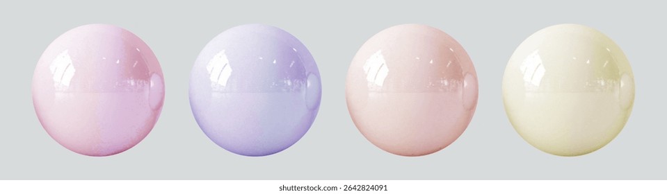 Realistic glossy  rainbow ball.Abstract 3D light bubble with glare.Geometric abstract  iridescent liquid shape.