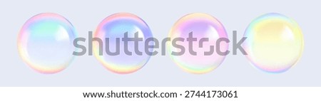 Realistic glossy  rainbow ball.Abstract 3D light bubble with glare.Geometric abstract  iridescent liquid shape.