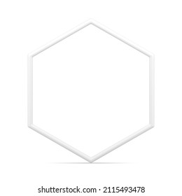 Realista brillante marco blanco de forma de cristal vacío diseño decorativo gráfico vectorial de producto premium. 3d plantilla elegante borde lujoso brillante borde de invitación de diamante de boda silueta aislado