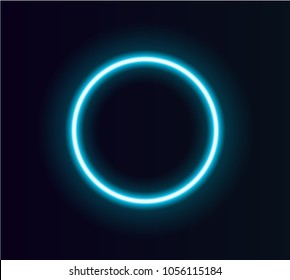 Realistic glowing neon frame.
