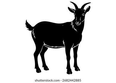 A realistic Goat on white background 
