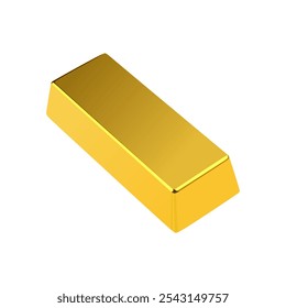 Realistische Goldbarren-Vektorgrafik auf weißem Hintergrund. Hochwertiger 3D-Goldbarren, ideal für Finanzen, Investitionen, Wohlstand und Luxusthemen. Bearbeitbare grafische Ressourcen für viele Zwecke.