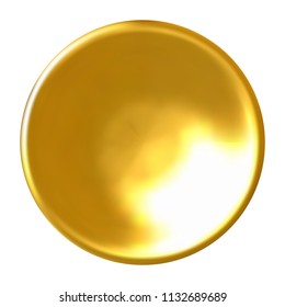 Realistic gold button . Vector illustration. Clip art
