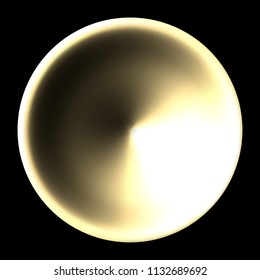 Realistic gold button . Vector illustration. Clip art