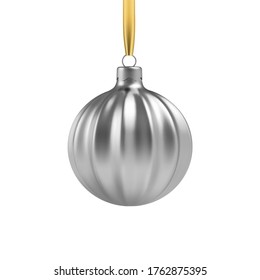 Realistic Gold Christmas tree toy in the form of a spiral. 3D Illustration object for christmas design, mockup. Vector isolated on a white background.