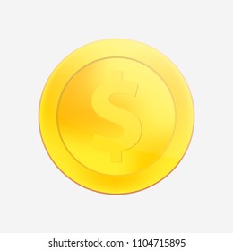 Realistic gold coin