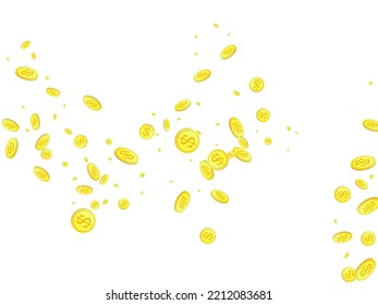 Realistic Gold coins explosion. Isolated on transparent background. Gold coins on white background. Applicable for gaming, gambling, jackpot illustration.