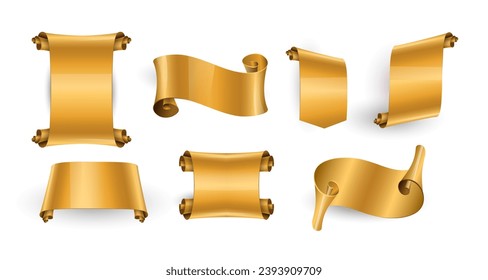 Oro realista Glossy se desliza para tu proyecto de diseño. Ilustración del vector