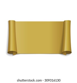 Realistic Gold Glossy vector ribbon for your design project