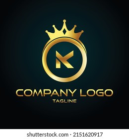 Realistic Gold Letter K Crown King And Queen Royal Golden Luxury 3d Vector Isolated Icon