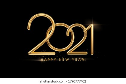 Luxury 2021 Happy New Year Elegant Stock Vector (Royalty Free ...