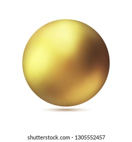 Golden Ball Isolated On White Background Stock Vector (Royalty Free ...