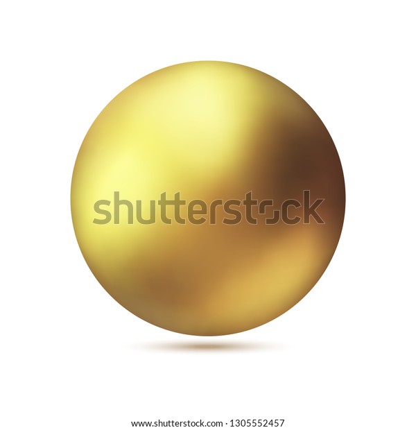 Realistic Gold Metal Sphere Vector Golden Stock Vector (Royalty Free