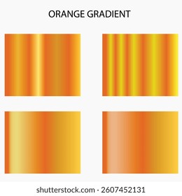 Realistic Gold and Orange Gradient Texture Shiny Golden Stock Vector