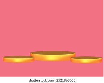 Fundo de pódio de ouro realista para a promoção do produto.