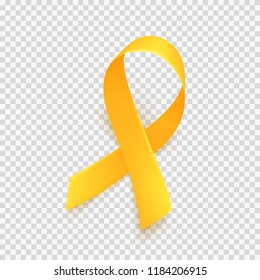 Realistic Gold Ribbon Over Transparent Background Stock Vector (Royalty ...