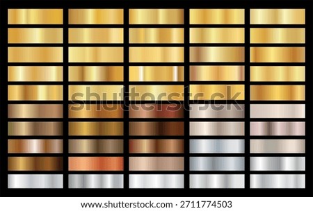 Realistic gold silver and bronze background texture stock illustration collection 