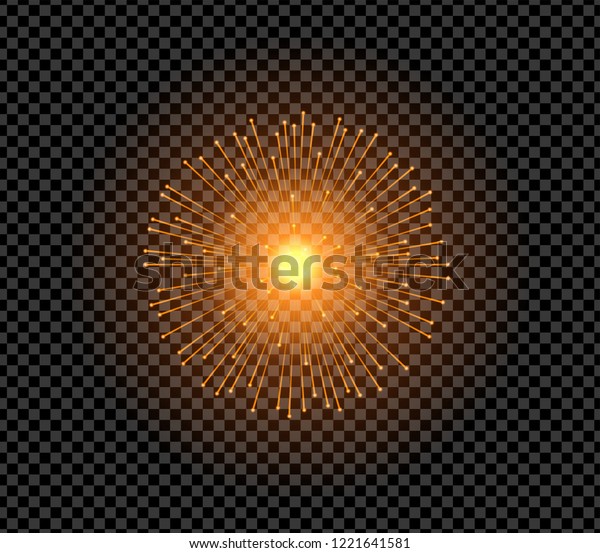 Realistic Gold Sparkle Effect Isolated On Stock Vector (Royalty Free ...