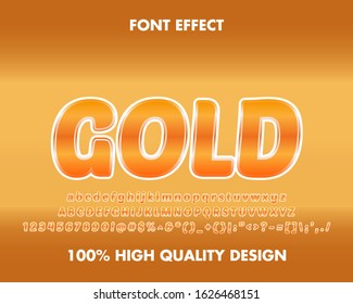 Realistic Gold Text Effect alphabet Gold font. Typography exclusive and elegant gold fonts Premium Vector
