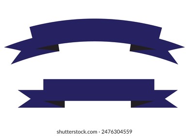 Realistic Gold Vector Ribbons Set , banner, with stitch detailing for your design project