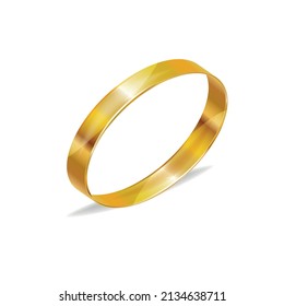 realistic gold wedding ring. Juwelier mockup