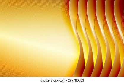 realistic golden abstract background. vertical waves