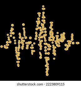 Realistic golden coins explosion isolated. Money rain. Vector illustration.