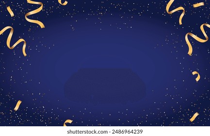 Realistisches goldenes Konfetti-Hintergrunddesign.