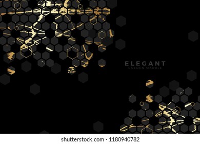 Realistic Golden Marble Vector Background
