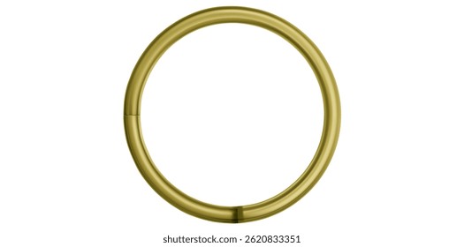 Realistic Golden Metal Ring Vector Illustration.	