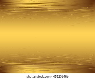 Realistic golden metal texture background. Vector illustration.