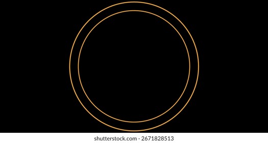 Ilustración vectorial de marcos de anillo metálico dorado realista.	