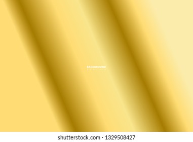 Realistic golden vector elegant. Gold foil texture background, shiny and metal gradient template for gold, frame ribbon, Abstract luxury smooth illustration wallpaper