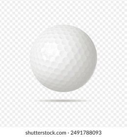 Pelota de golf realista. Ilustración vectorial