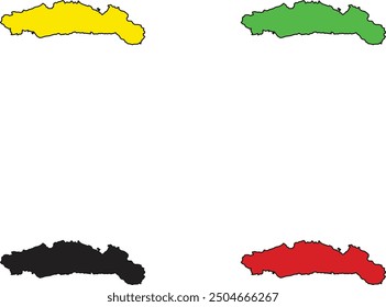 REALISTIC GORONTALO REGION MAP, INDONESIA PROVINCE MAP