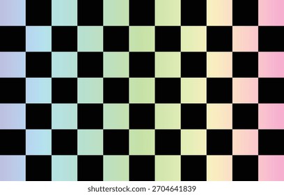 Realistische Farbverlauf-Schachbrett-Hintergrund, Vektorgrafik
