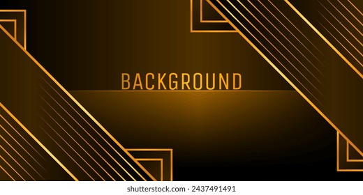 Realistic gradient luxury background, paper cut Luxury Gold Background with dark metal texture.
