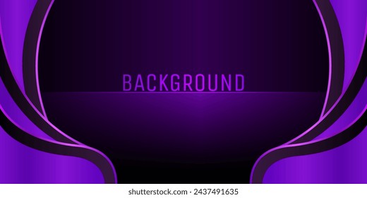 Realistic gradient luxury background, paper cut Luxury purple Background with dark metal texture.