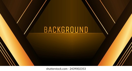 Realistic gradient luxury background, paper cut Luxury Gold Background with dark metal texture.