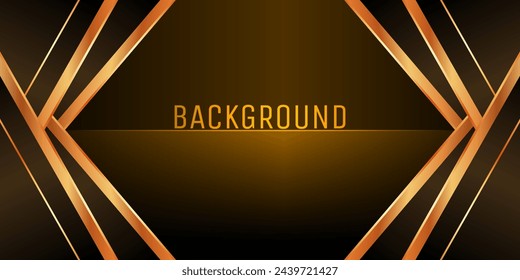 Realistic gradient luxury background, paper cut Luxury Gold Background with dark metal texture.