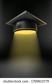 realistic graduate hat yellow hat