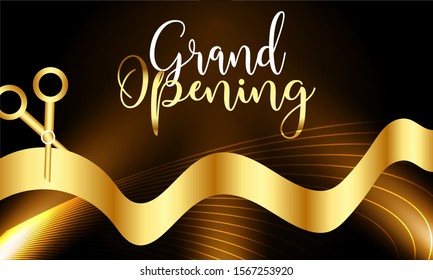Realistic grand opening background Vector