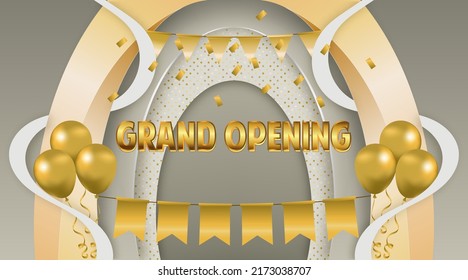 realistic grand opening   background vector