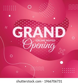 Gran abertura realista fondo decorativo Plantilla de banner Vector Premium