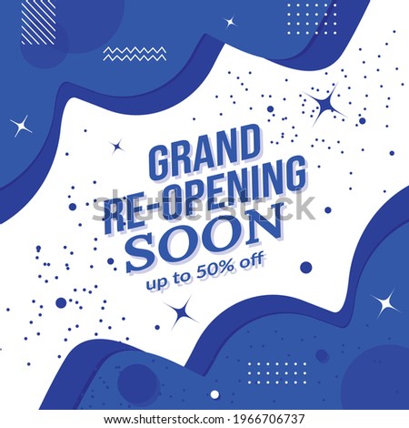 Realistic grand opening decorative background Banner Template Premium Vector