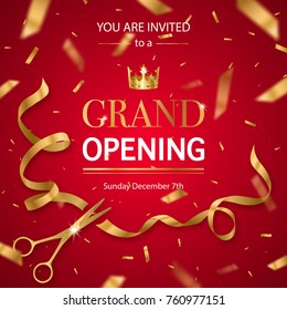 Realistic Grand Opening Invitation Pattern