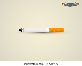 realistic graphic design vector of cigarette