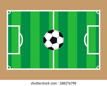 A realistic grass football / soccer field. Vector EPS 10.